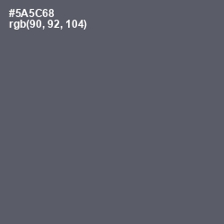 #5A5C68 - Mid Gray Color Image