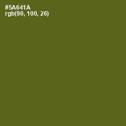 #5A641A - Green Leaf Color Image