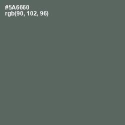 #5A6660 - Shuttle Gray Color Image