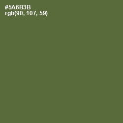 #5A6B3B - Chalet Green Color Image