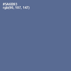 #5A6B93 - Waikawa Gray Color Image