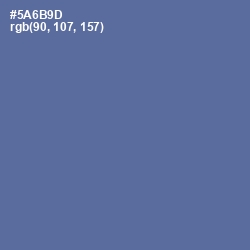 #5A6B9D - Waikawa Gray Color Image