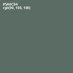 #5A6C64 - Shuttle Gray Color Image