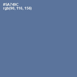 #5A749C - Kashmir Blue Color Image