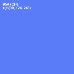 #5A7CF8 - Royal Blue Color Image