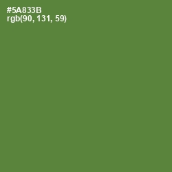 #5A833B - Olive Drab Color Image