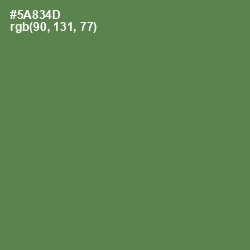 #5A834D - Hippie Green Color Image