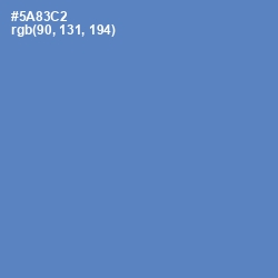 #5A83C2 - Havelock Blue Color Image