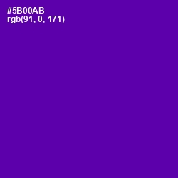 #5B00AB - Purple Color Image