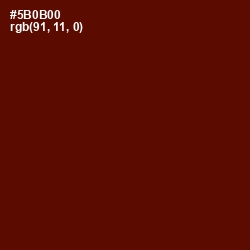 #5B0B00 - Mahogany Color Image