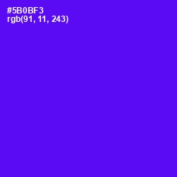 #5B0BF3 - Purple Heart Color Image