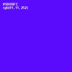 #5B0BFC - Purple Heart Color Image