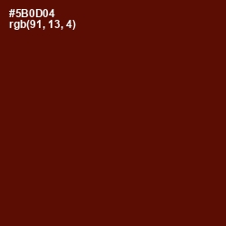 #5B0D04 - Mahogany Color Image