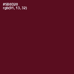 #5B0D20 - Bordeaux Color Image