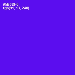 #5B0DF0 - Purple Heart Color Image