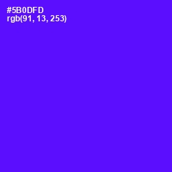 #5B0DFD - Purple Heart Color Image