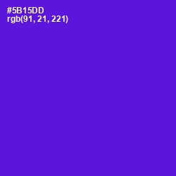 #5B15DD - Purple Heart Color Image