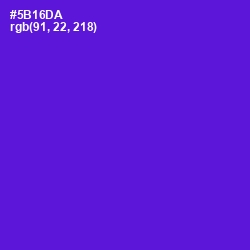 #5B16DA - Purple Heart Color Image