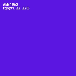 #5B16E2 - Purple Heart Color Image
