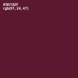 #5B182F - Wine Berry Color Image