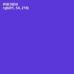 #5B36D8 - Purple Heart Color Image