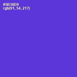 #5B36D9 - Purple Heart Color Image