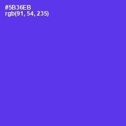 #5B36EB - Purple Heart Color Image