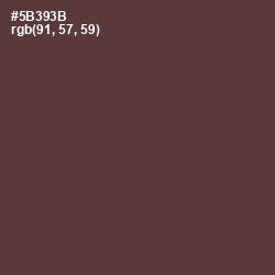 #5B393B - Congo Brown Color Image