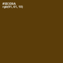 #5B3D0A - Saddle Brown Color Image