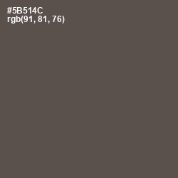 #5B514C - Fuscous Gray Color Image