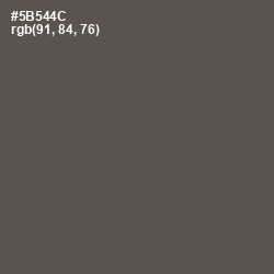 #5B544C - Fuscous Gray Color Image