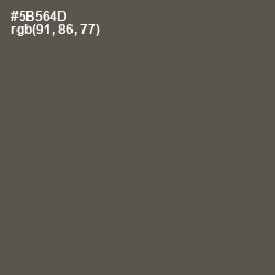 #5B564D - Fuscous Gray Color Image