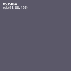 #5B586A - Mid Gray Color Image