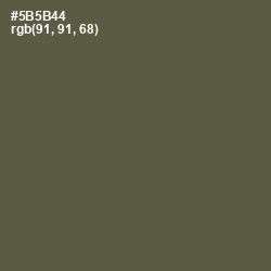 #5B5B44 - Fuscous Gray Color Image