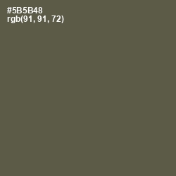#5B5B48 - Fuscous Gray Color Image