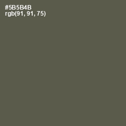 #5B5B4B - Fuscous Gray Color Image