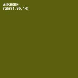 #5B600E - Green Leaf Color Image