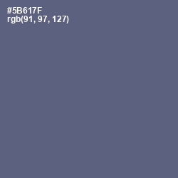 #5B617F - Shuttle Gray Color Image
