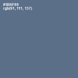 #5B6F89 - Kashmir Blue Color Image