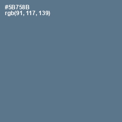 #5B758B - Kashmir Blue Color Image