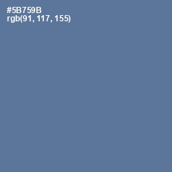 #5B759B - Kashmir Blue Color Image