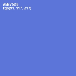 #5B75D9 - Indigo Color Image