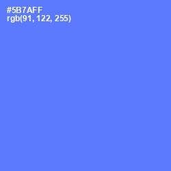 #5B7AFF - Royal Blue Color Image