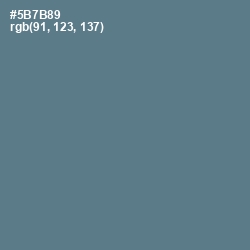 #5B7B89 - Kashmir Blue Color Image