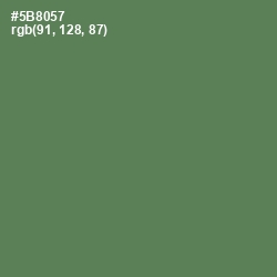 #5B8057 - Hippie Green Color Image