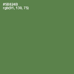 #5B824B - Hippie Green Color Image