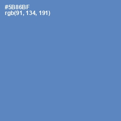 #5B86BF - Steel Blue Color Image