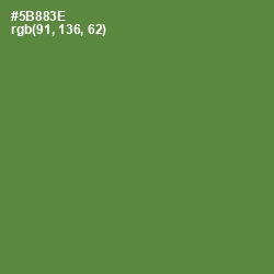 #5B883E - Olive Drab Color Image