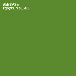 #5B8A2E - Olive Drab Color Image