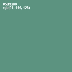 #5B9280 - Smalt Blue Color Image